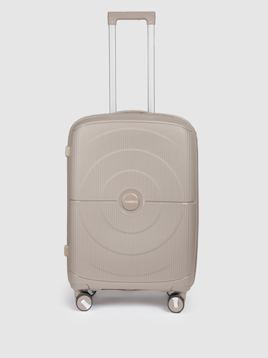 

Teakwood Leathers Circle 360 Degree Rotation Hard Medium-Sized Trolley Bag 32L, Brown
