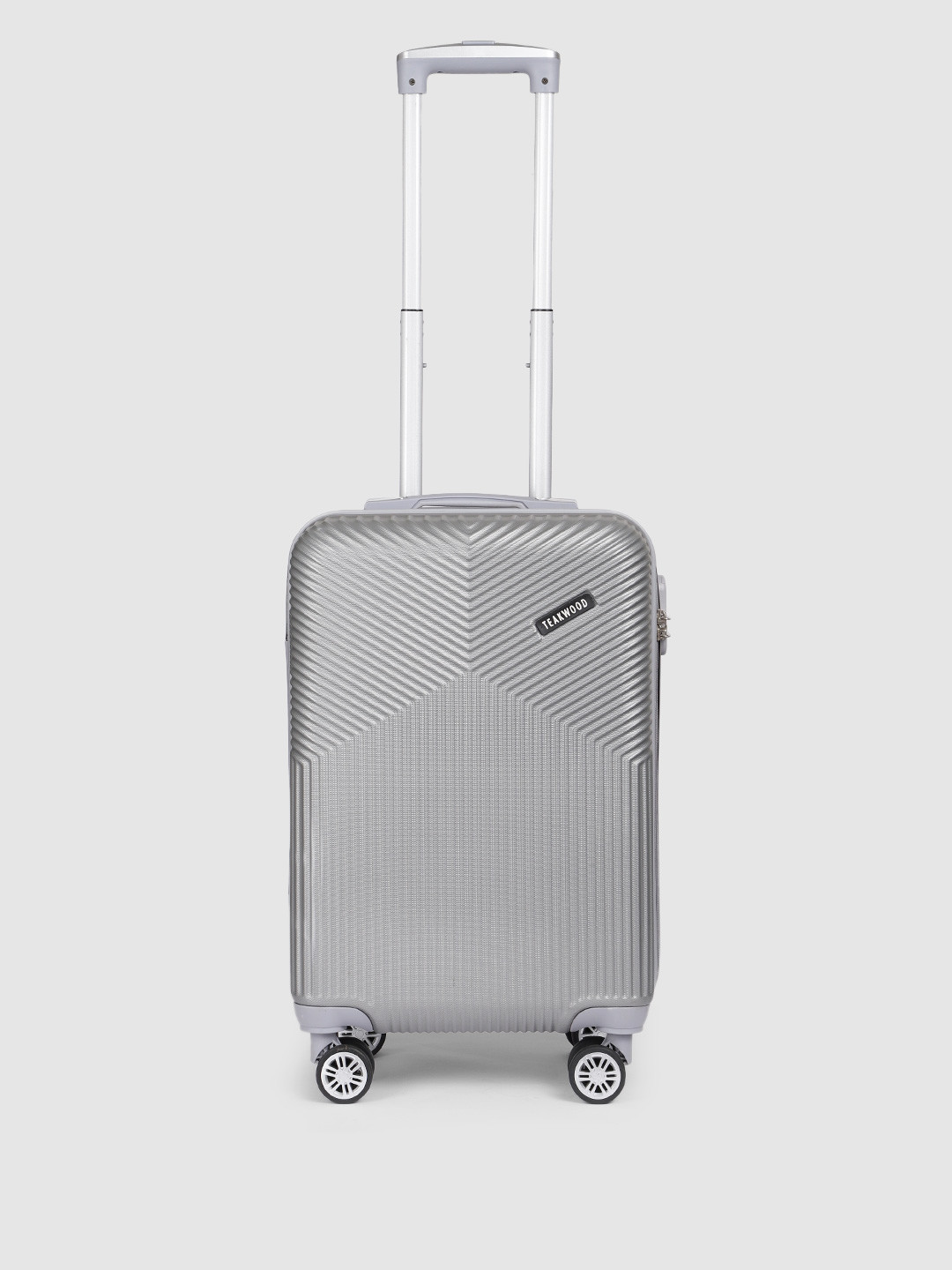 

Teakwood Leathers Crown 360 Degree Rotation Hard-Sided Cabin-Sized Trolley Bag 32L, Grey