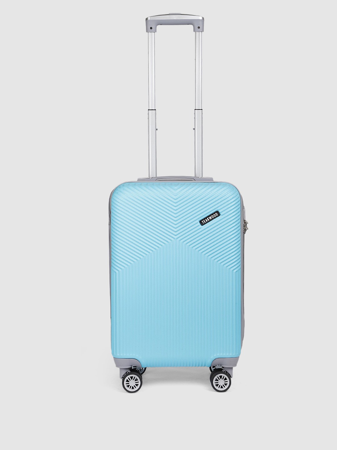 Teakwood Leathers Crown 360 Degree Rotation Hard-Sided Cabin-Sized Trolley Bag 32L, Blue