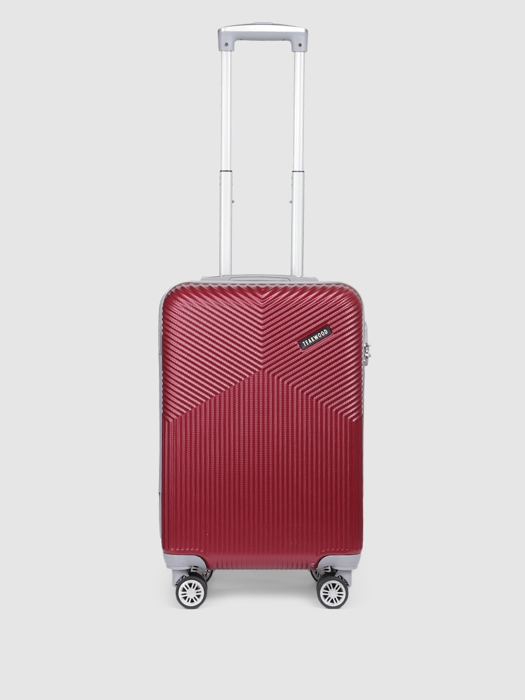 

Teakwood Leathers Crown 360 Degree Rotation Hard-Sided Cabin-Sized Trolley Bag 32L, Maroon