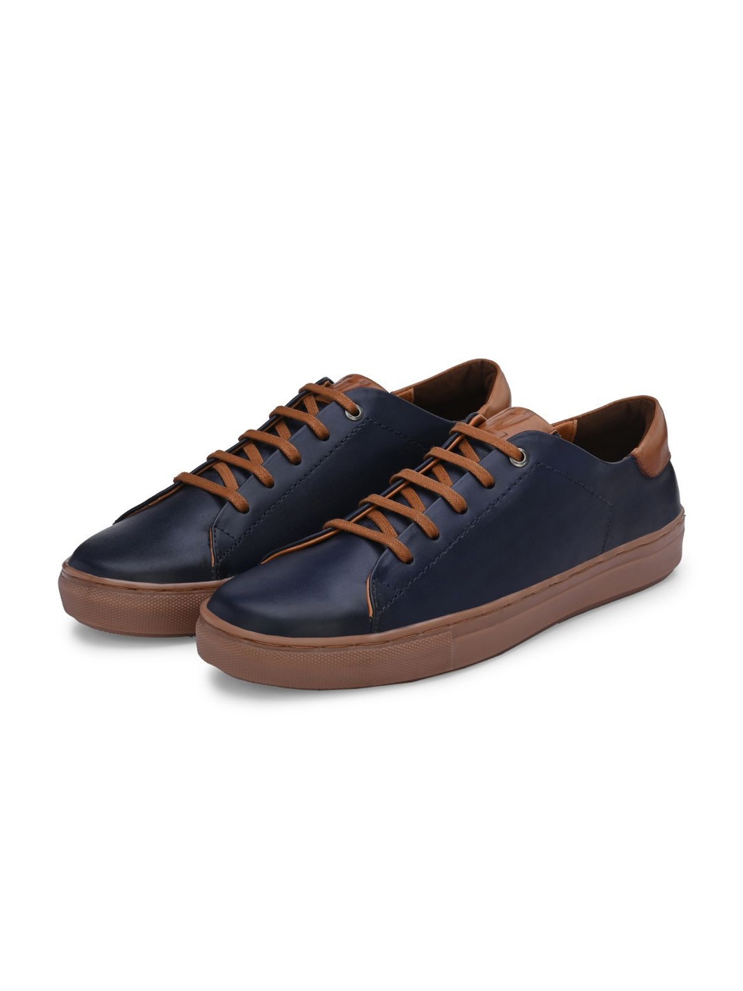 

LEGWORK Men Leather Casual Shoes, Navy blue