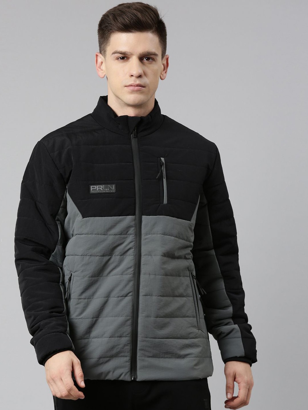 

Proline Men Colourblocked Padded Jacket, Grey