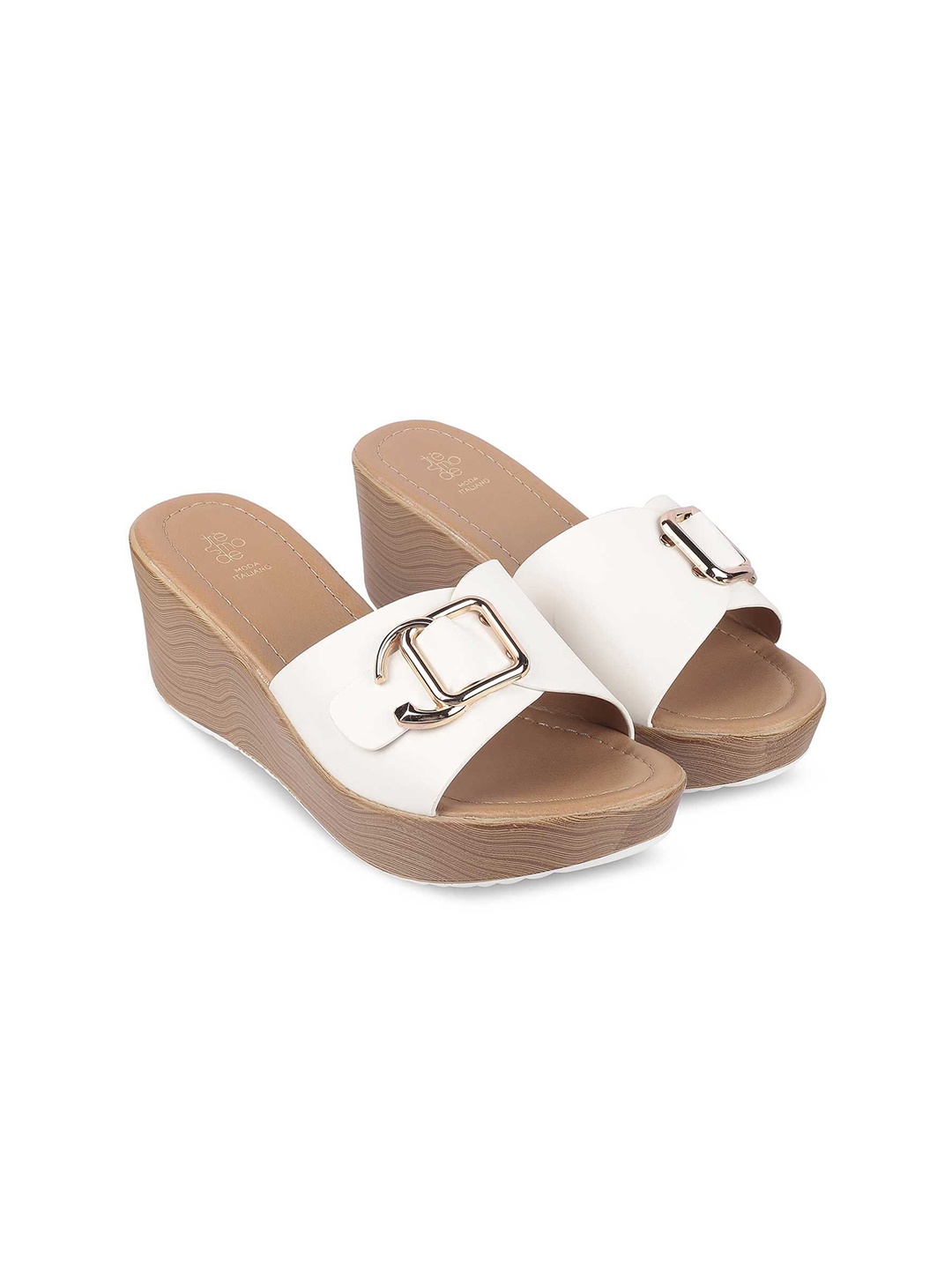 

Tresmode Wedge Mules, White