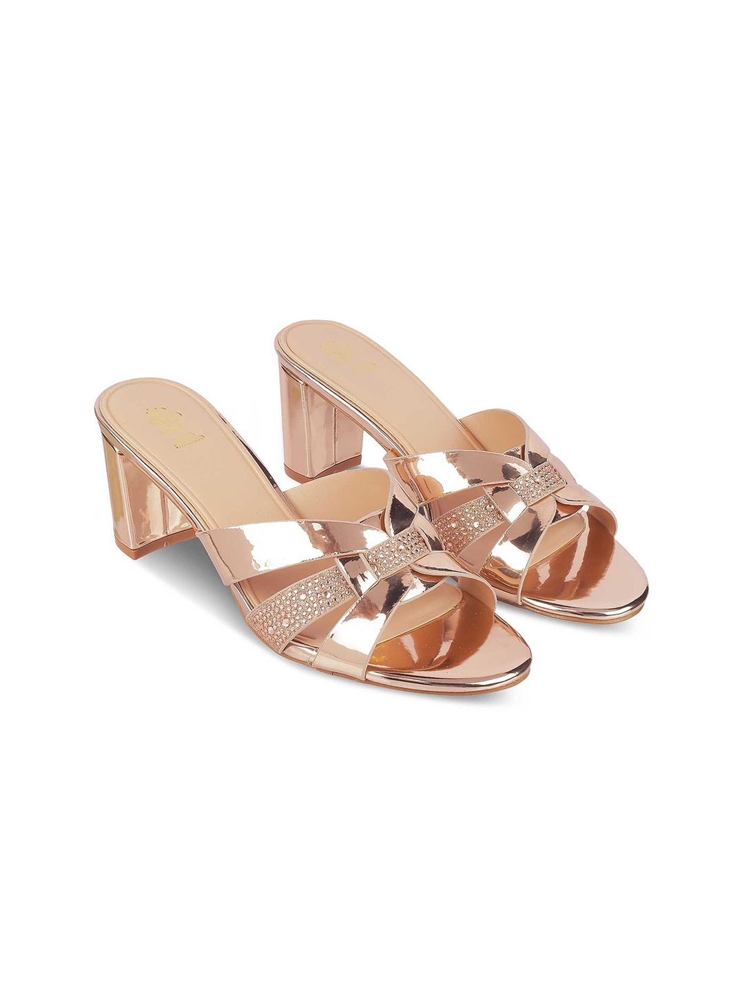 

Tresmode Printed Block Sandals, Copper