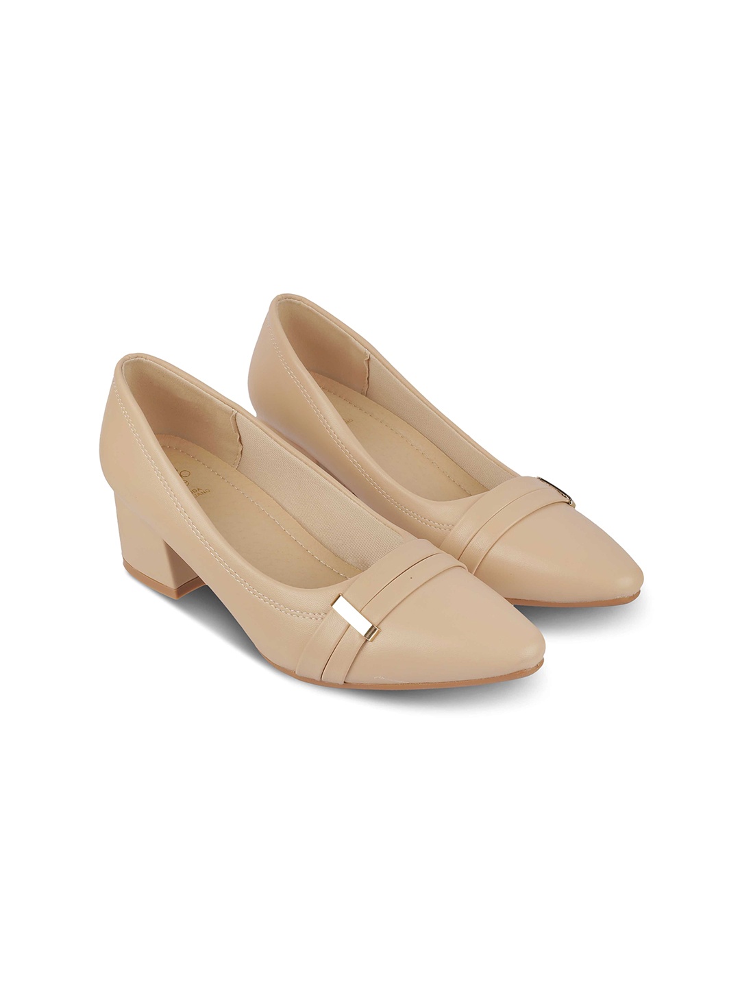 

Tresmode Work Stiletto Pumps with Buckles, Beige