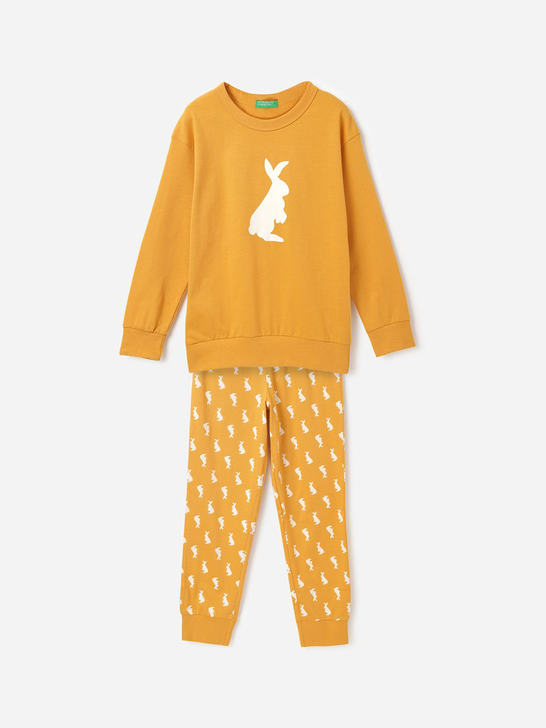 

United Colors of Benetton Boys Printed Night suit, Yellow