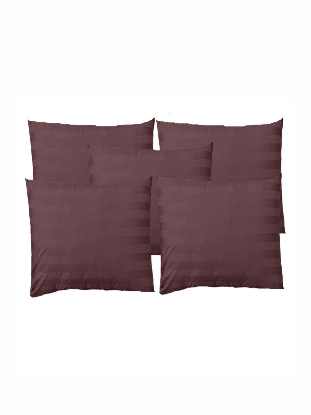 

JDX 5-Pcs Brown Striped Square Cushions