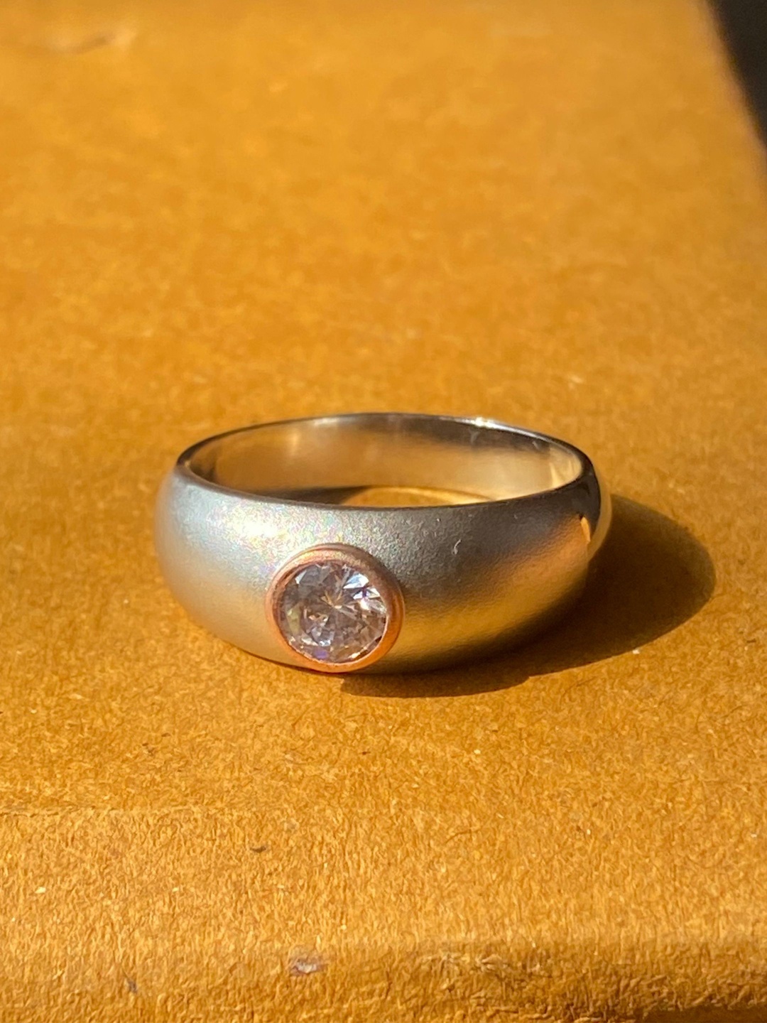 

THE WOKE COLLECTION Rhodium-Plated CZ Stone Studded Finger Ring, Silver