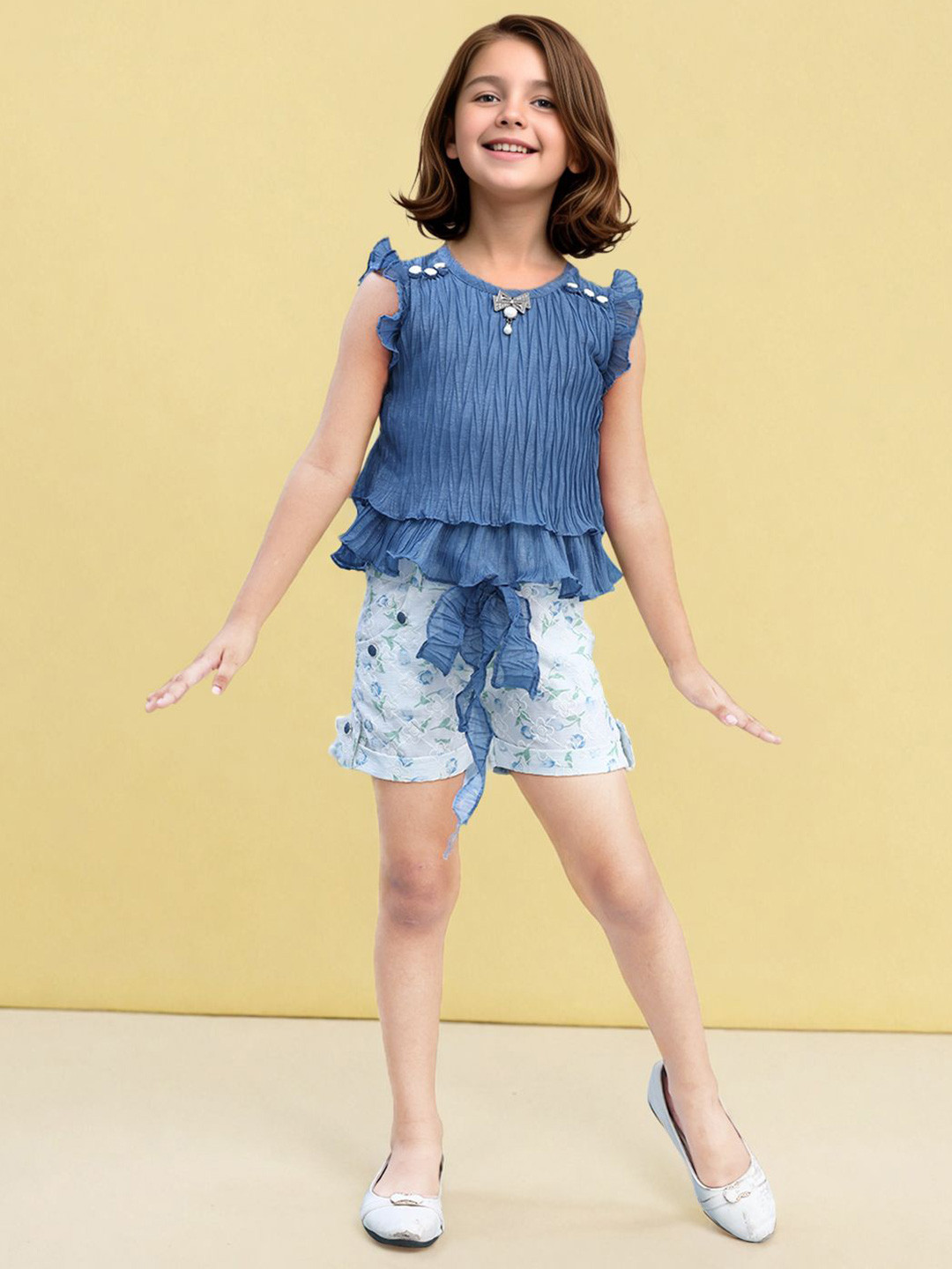 

Toonyport Girls Top with Shorts, Blue