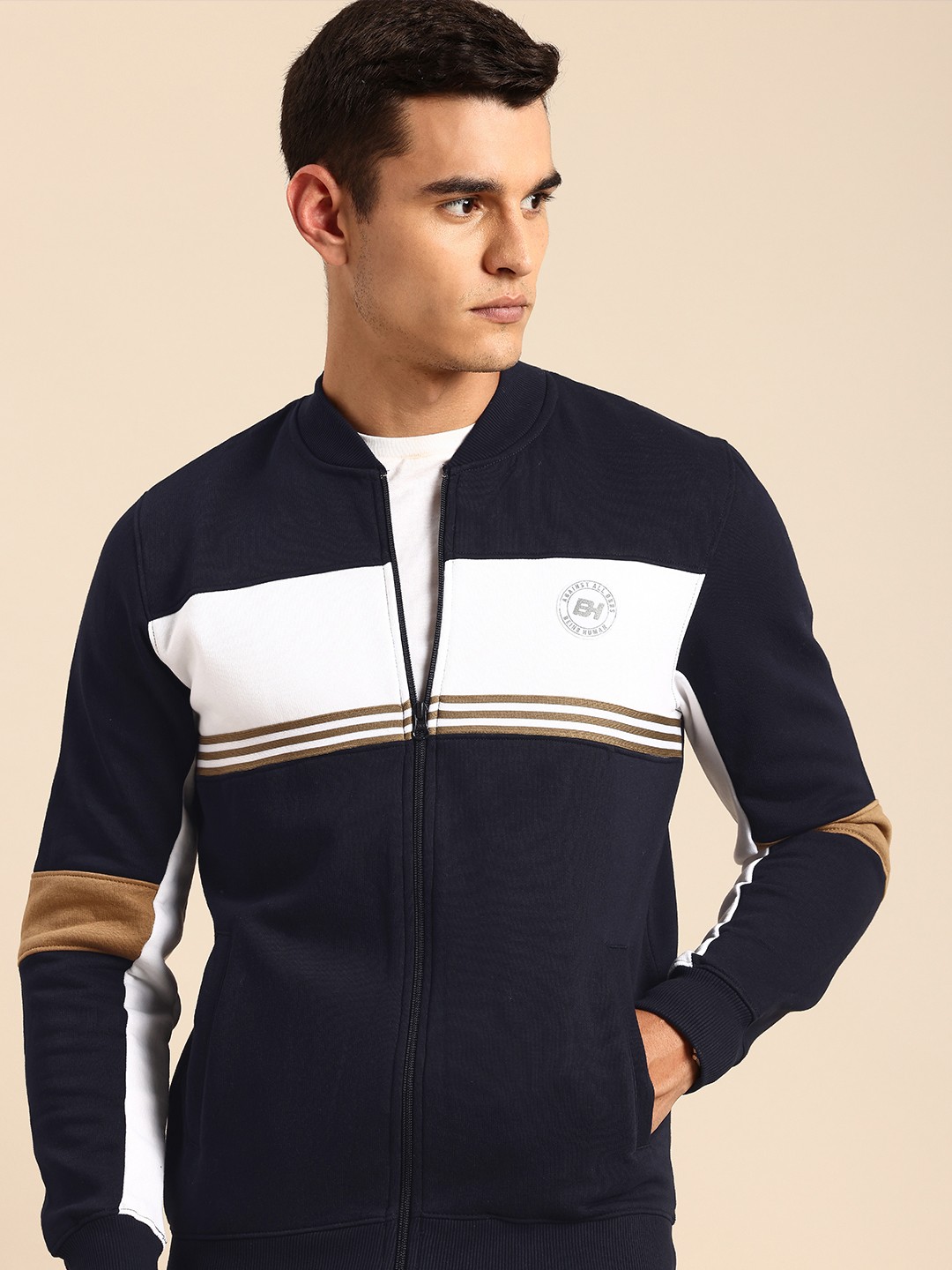 

Being Human Striped Sweatshirt, Navy blue