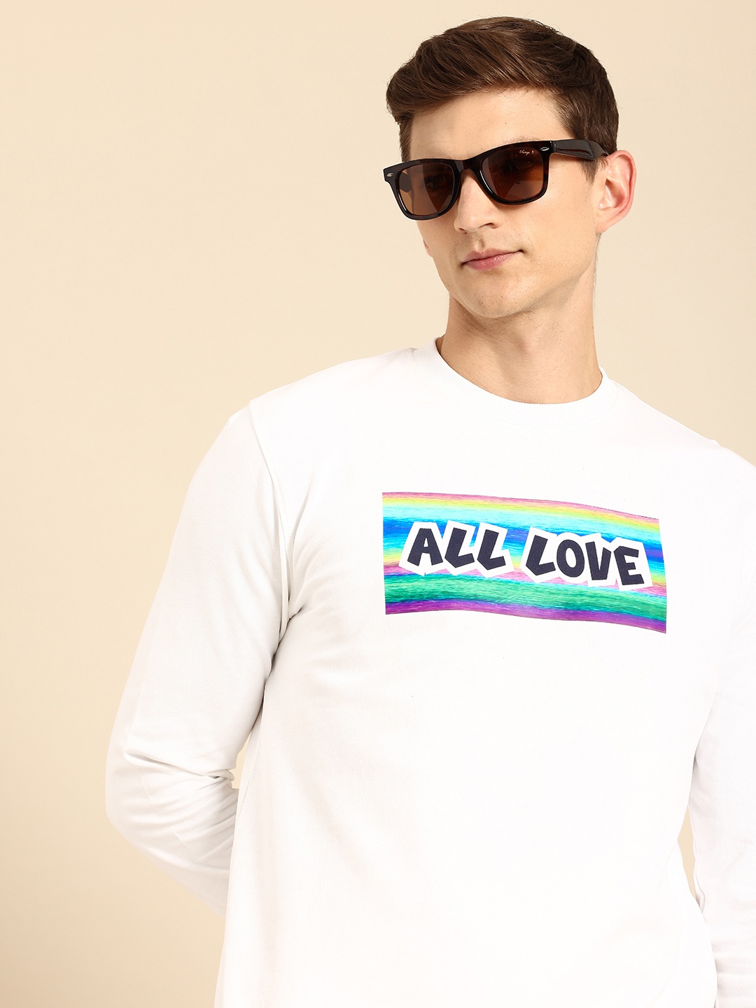 

Being Human Pure Cotton Printed Sweatshirt, White