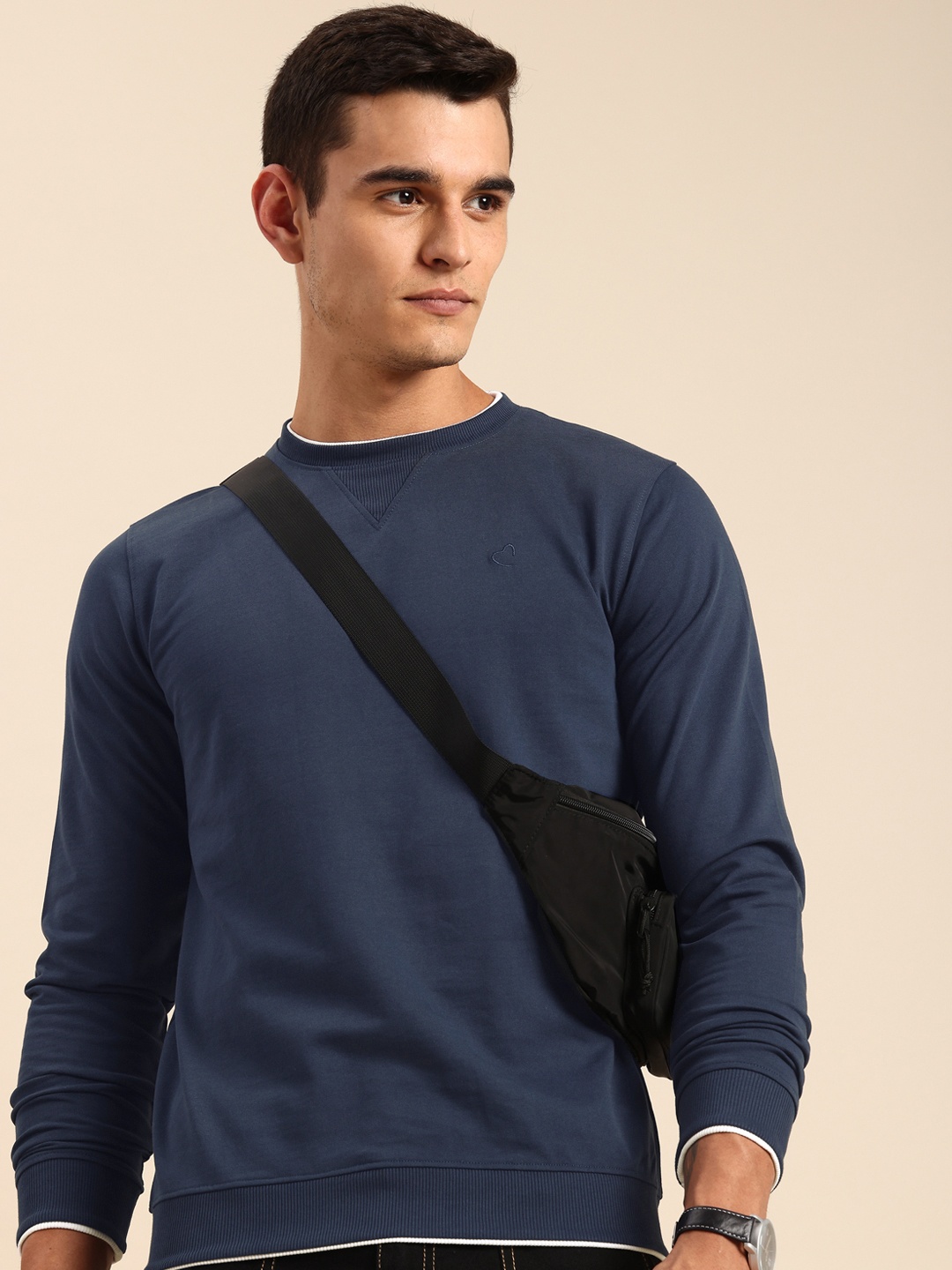 

Being Human Pure Cotton Sweatshirt, Navy blue