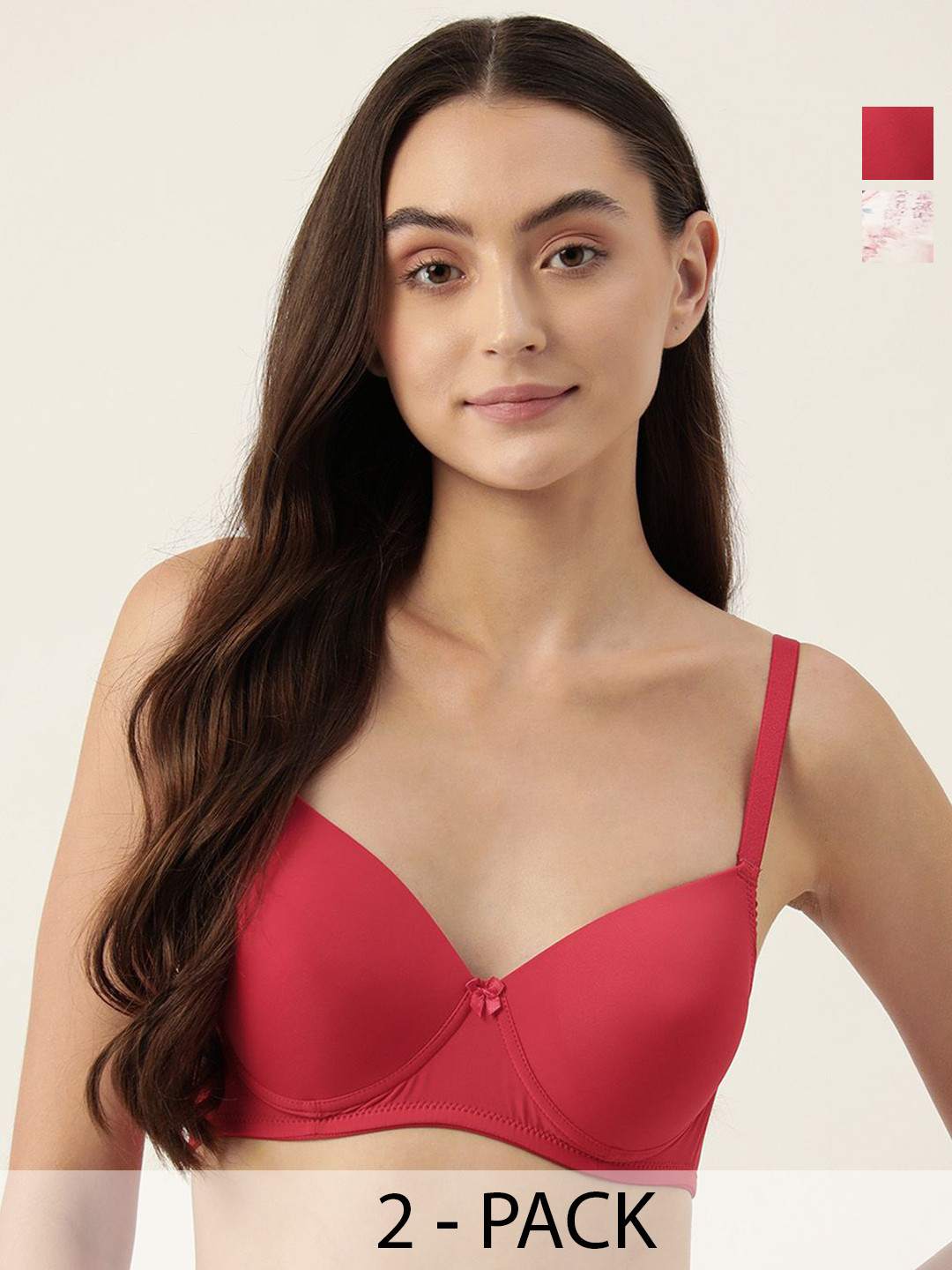 

Leading Lady Floral Bra Full Coverage Lightly Padded, White