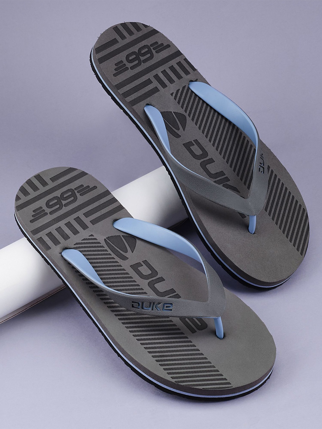 

Duke Men Thong Flip-Flops, Grey