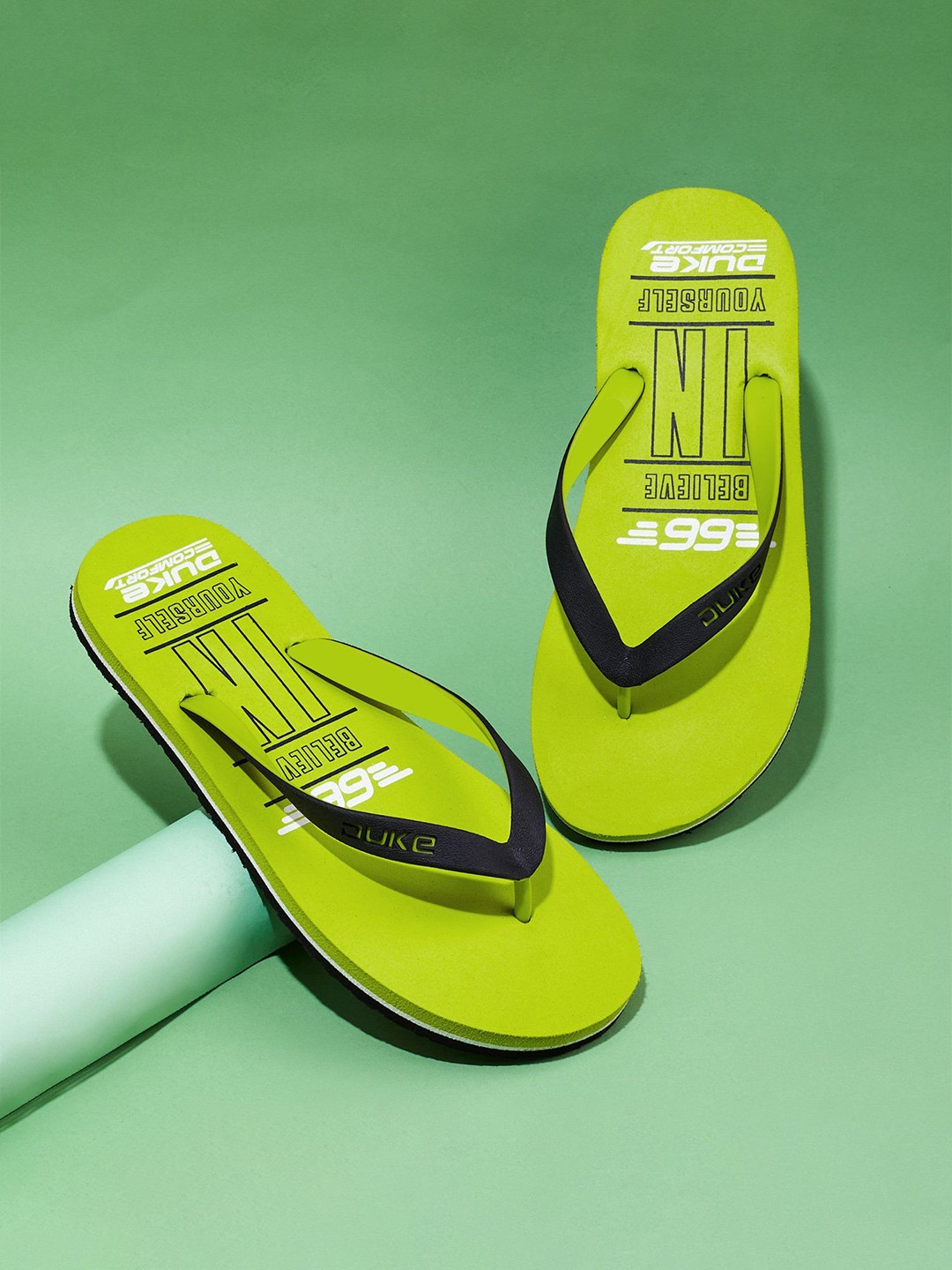 

Duke Men Printed Thong Flip-Flops, Green