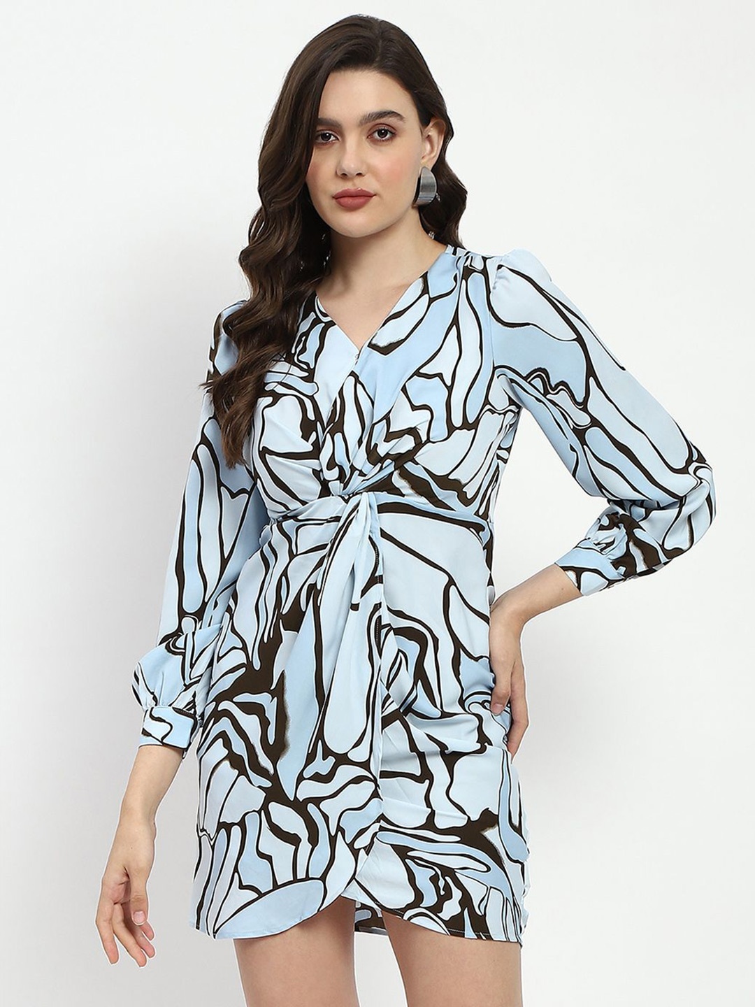 

Madame Print Mini Dress, Blue