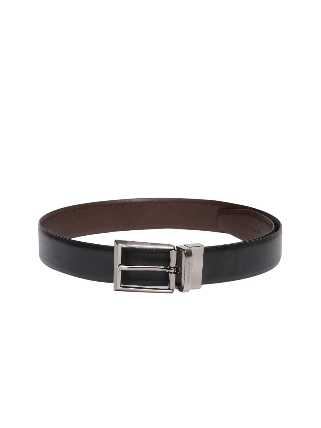 

Peter England Men Reversible Belt, Black