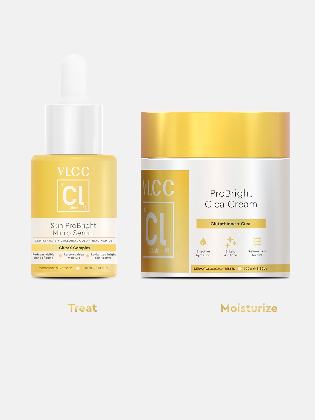 

VLCC Clinic Bright Glow Serum & Cream Combo, Yellow