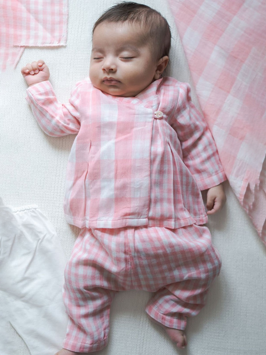 

Tiber Taber Boys Checked Top with Pyjamas, Pink