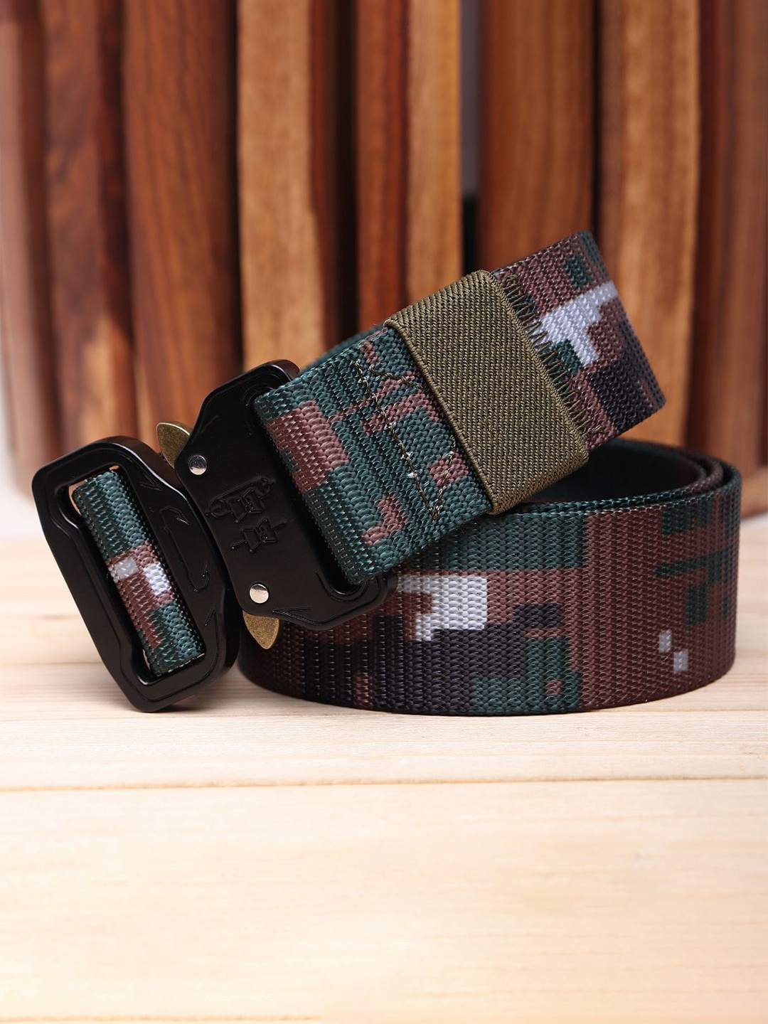 

WINSOME DEAL Men Printed Belt, Green