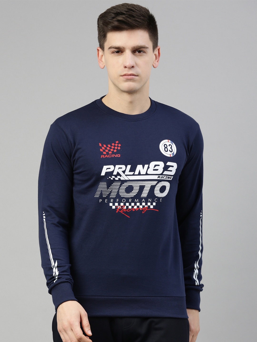 

Proline Men Printed Sweatshirt, Blue