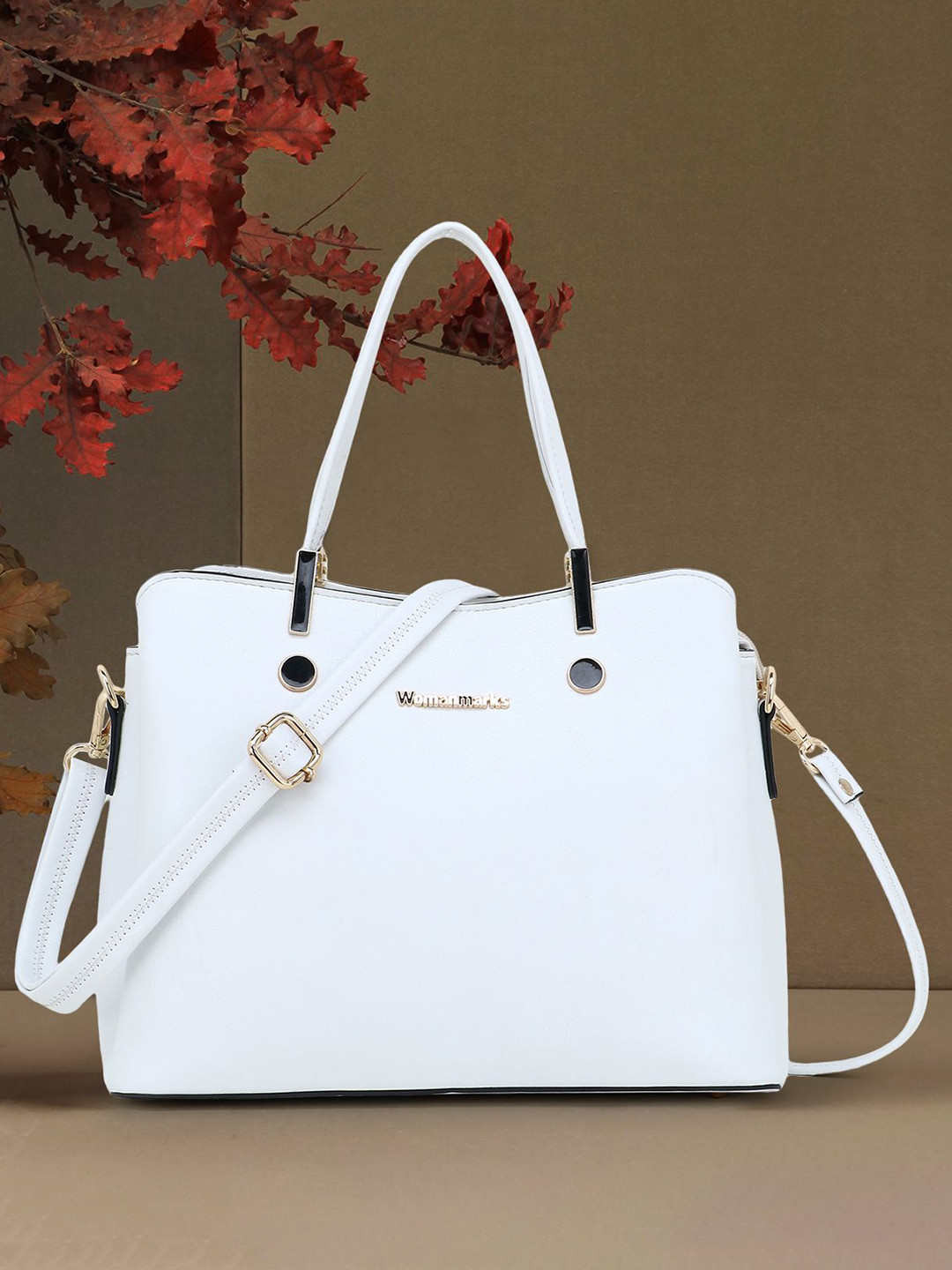 

WOMEN MARKS PU Shopper Handheld Bag with Quilted, White