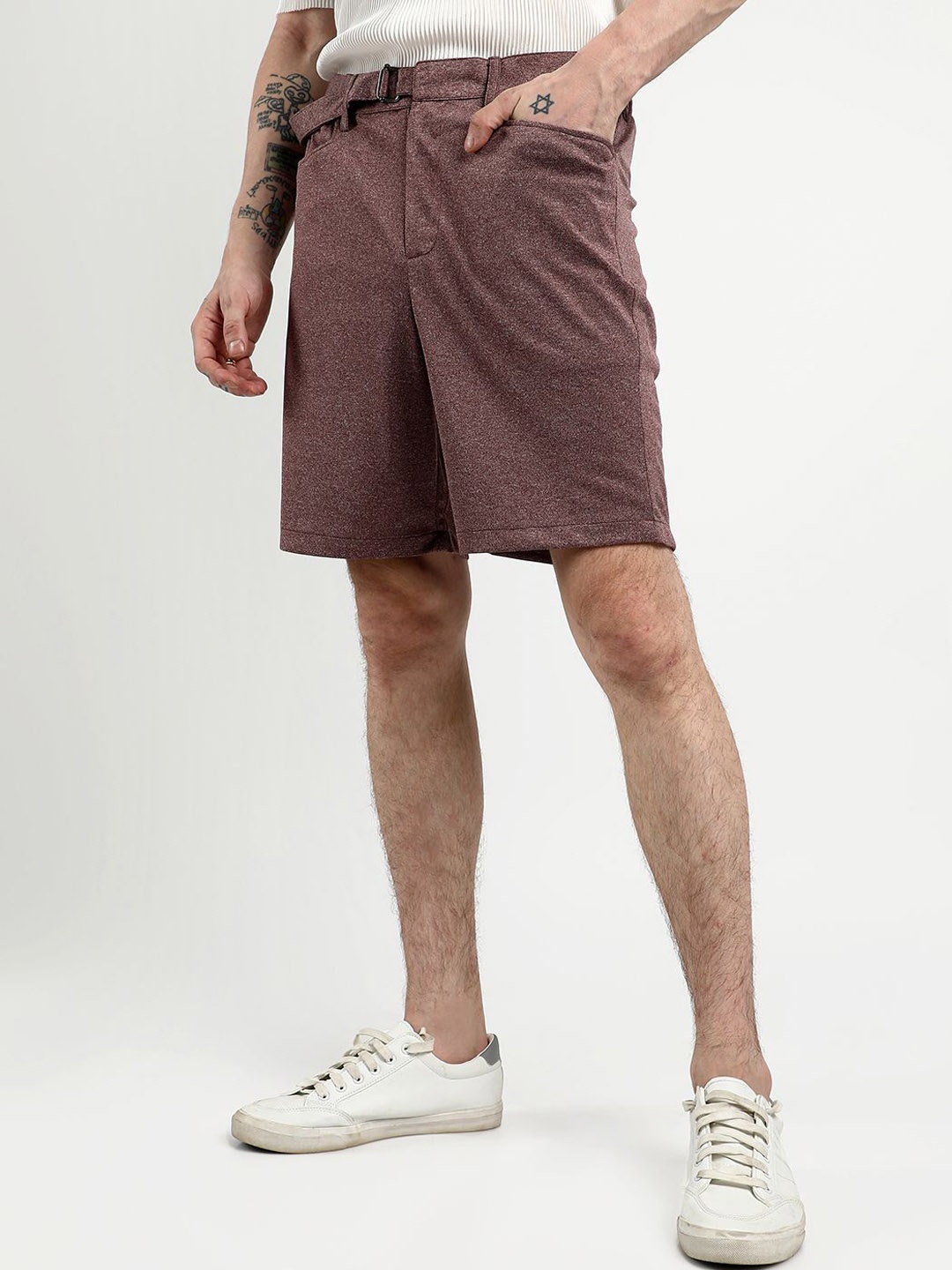 

Campus Sutra Men Shorts, Brown