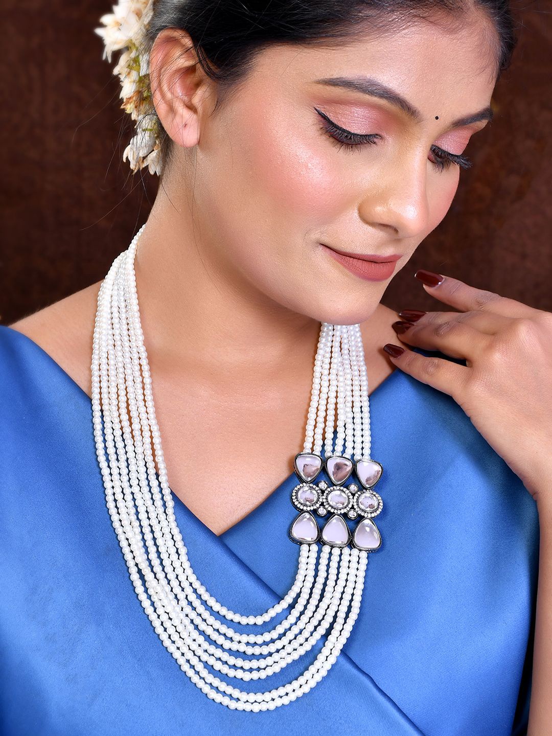 

Silvermerc Designs Brass Silver-Plated Necklace