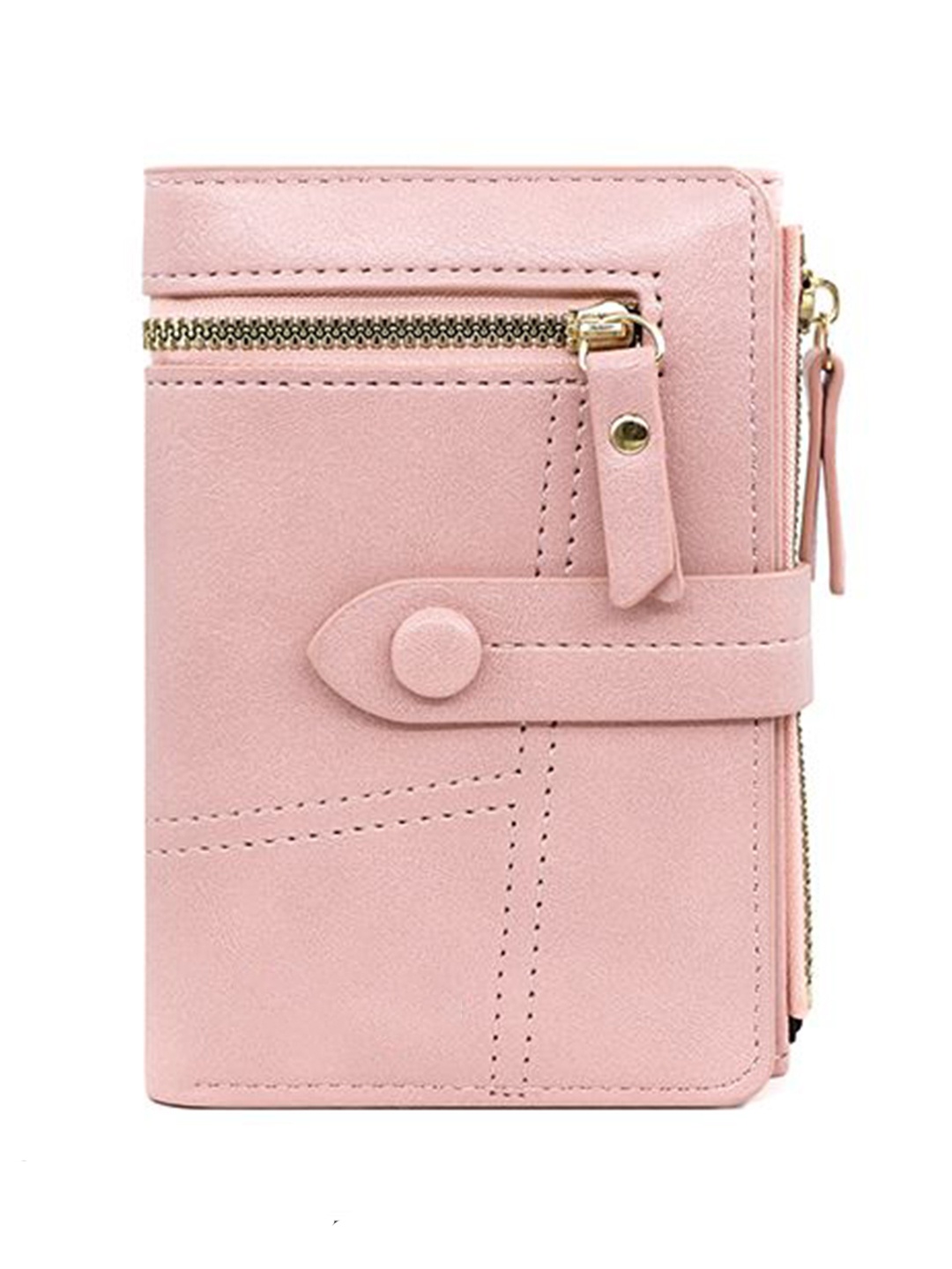 

Alexvyan Women PU Two Fold Wallet, Pink