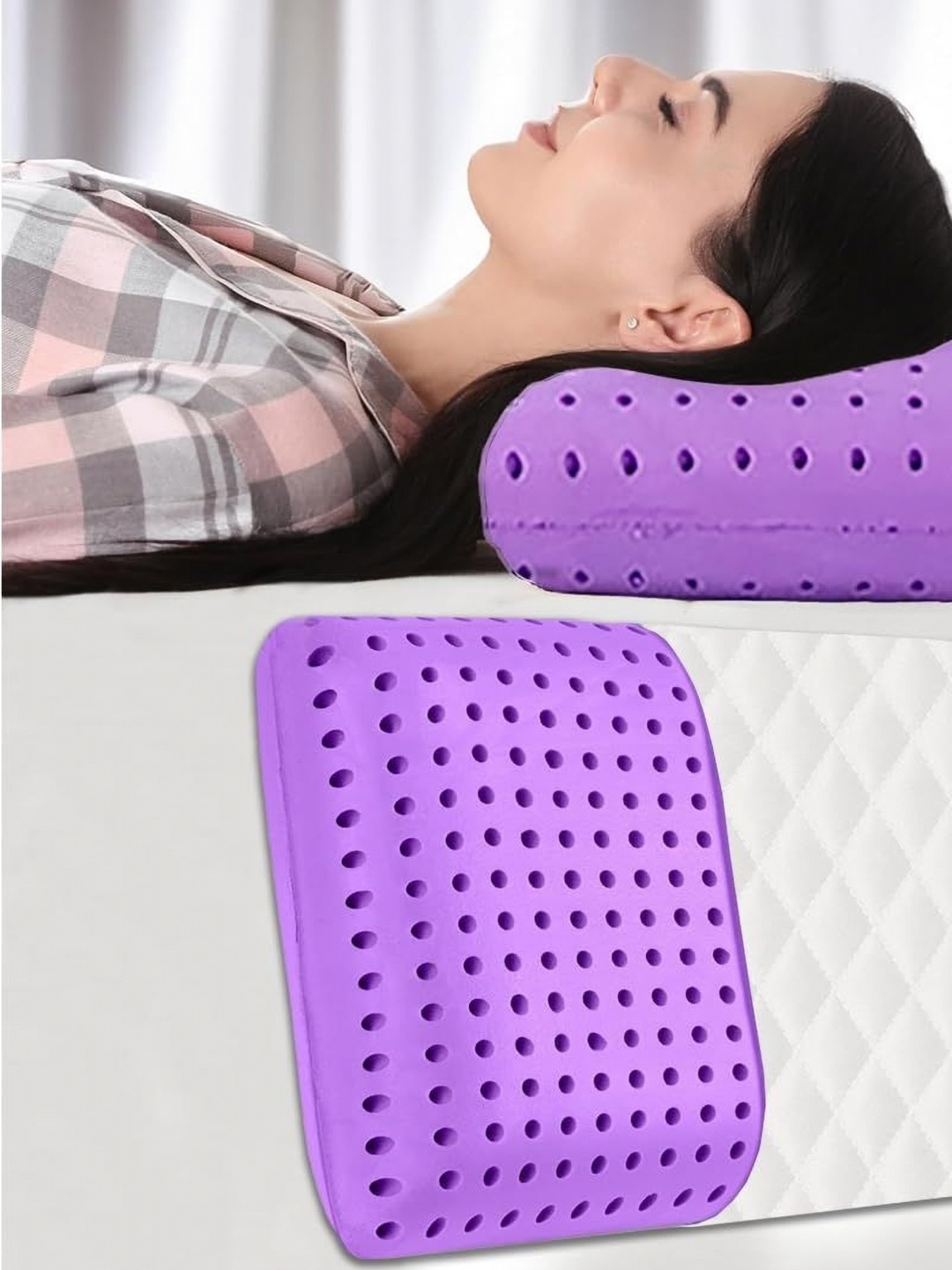 

Homerz Lavender Memory Foam Filled Breathable Therapedic Pillow