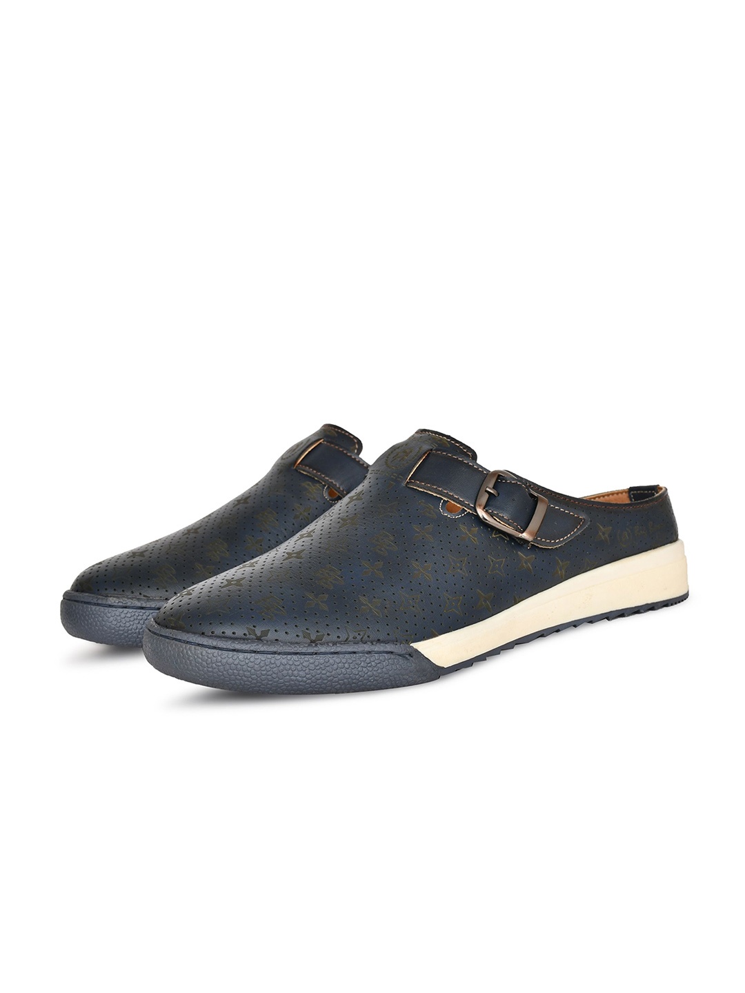

Big Boon Men Perforations Slip-On Sneakers, Blue