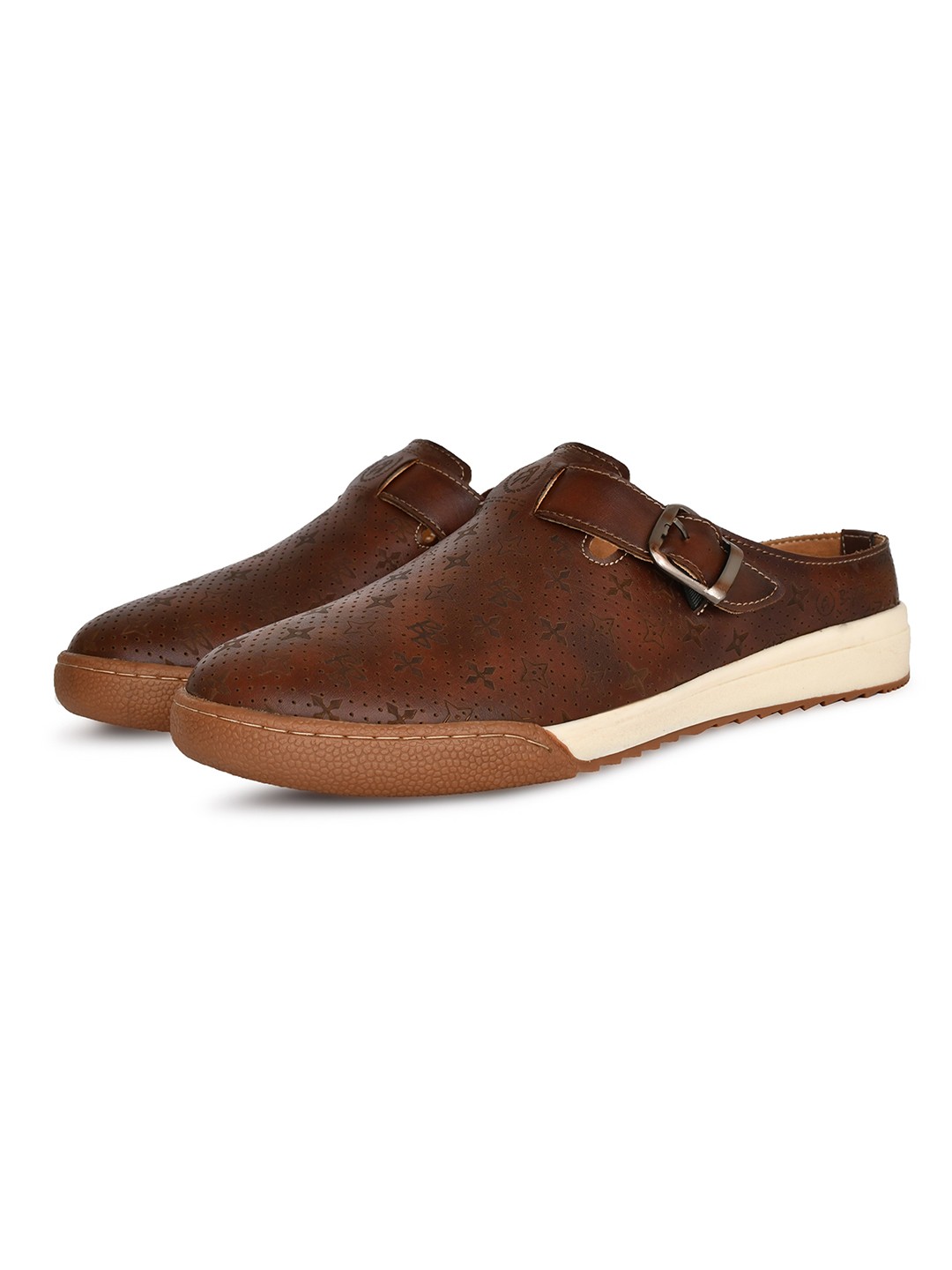 

Big Boon Men Perforations Slip-On Sneakers, Brown