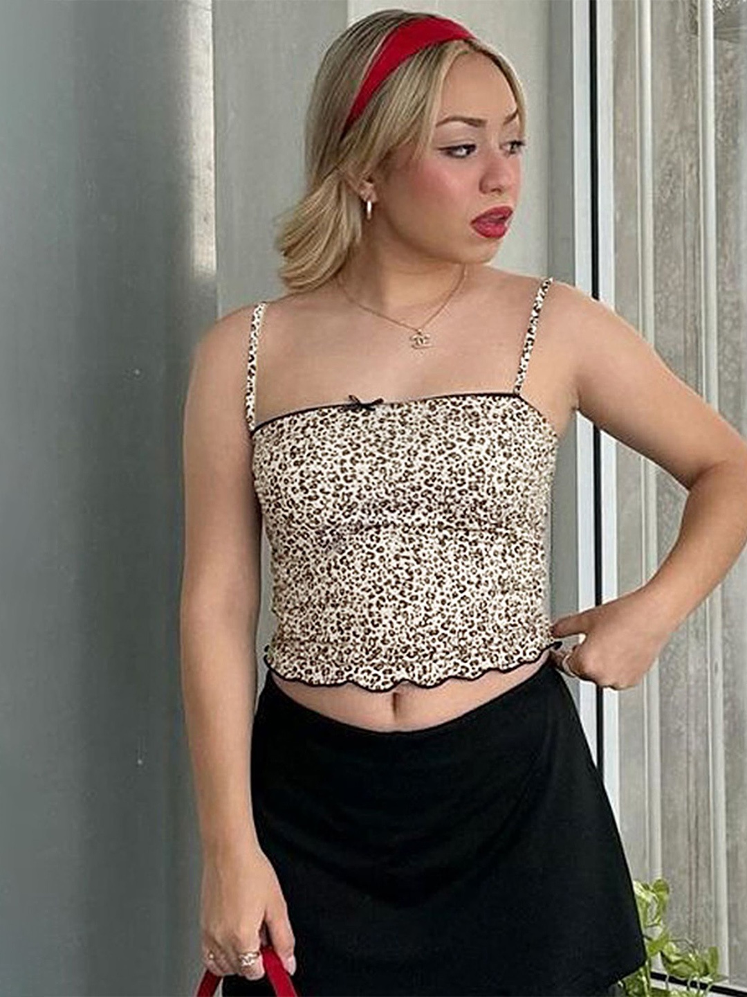 

LULU & SKY Animal Print Crop Top, Multi
