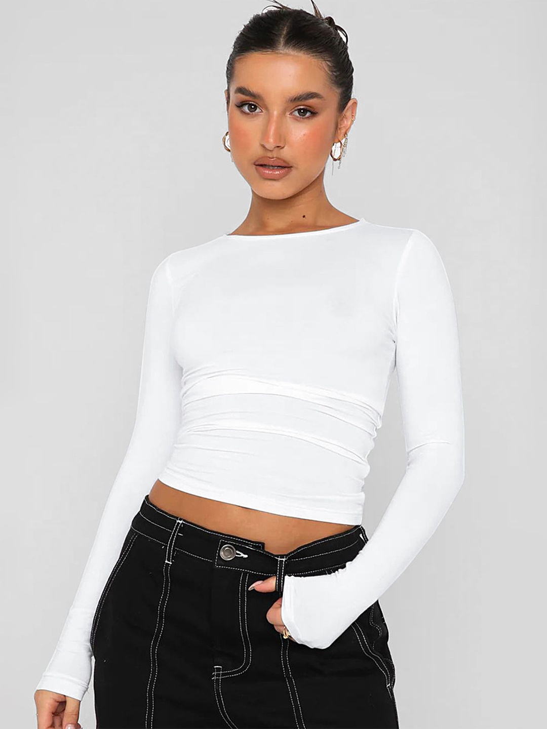 

LULU & SKY Crop Top, White
