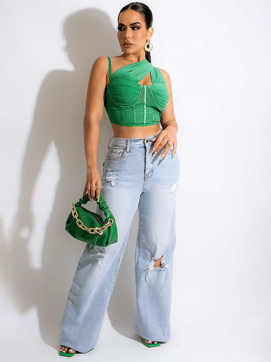 

LULU & SKY Crop Top, Green