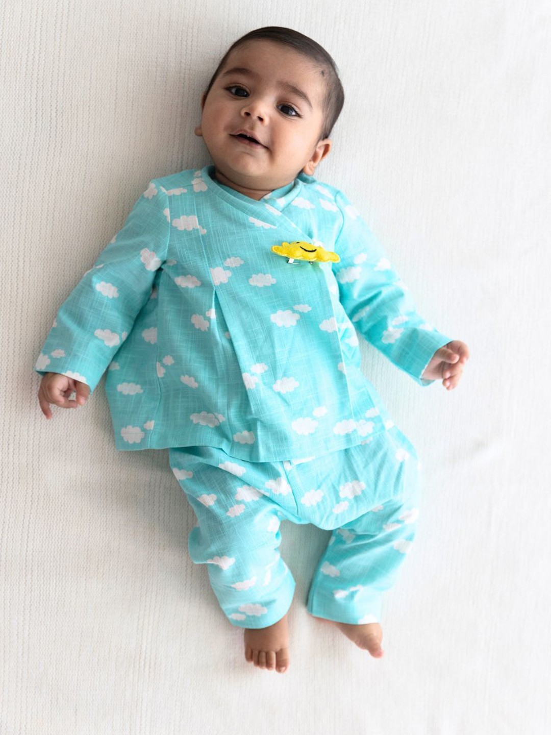 

Tiber Taber Boys Printed Top with Pyjamas, Blue