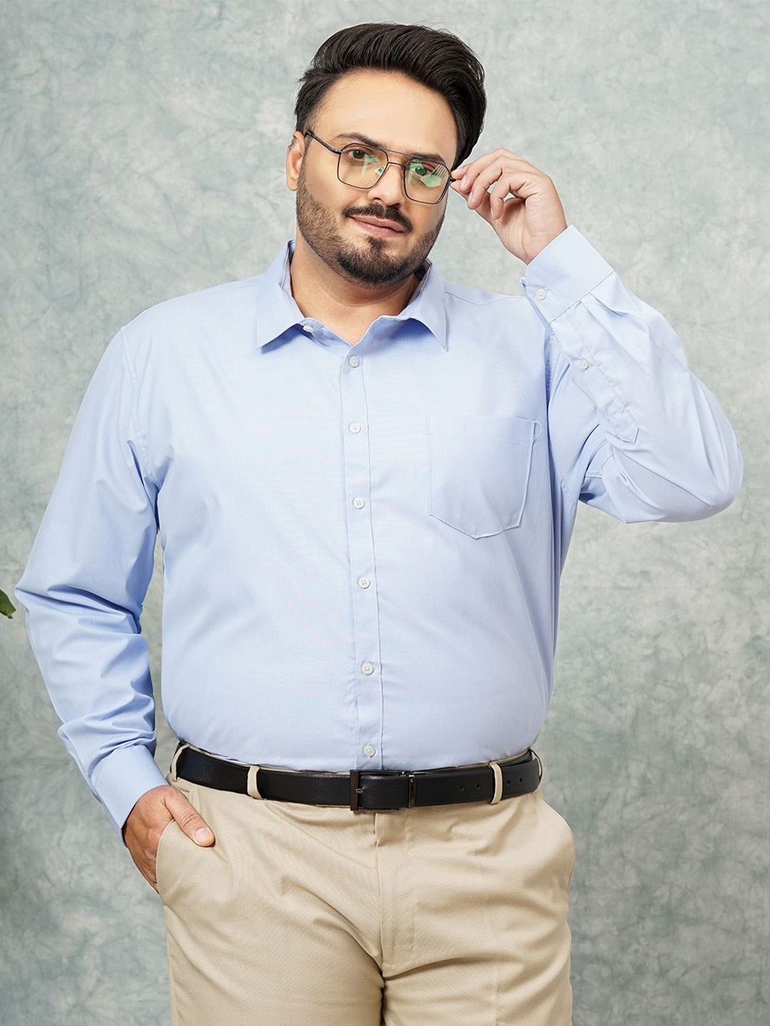 

Hardsoda by The Indian Garage Co Men Opaque Formal Shirt, Blue