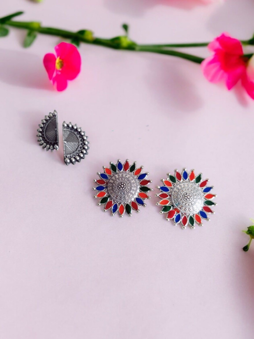

Niska Contemporary Hoop Earrings, Multi