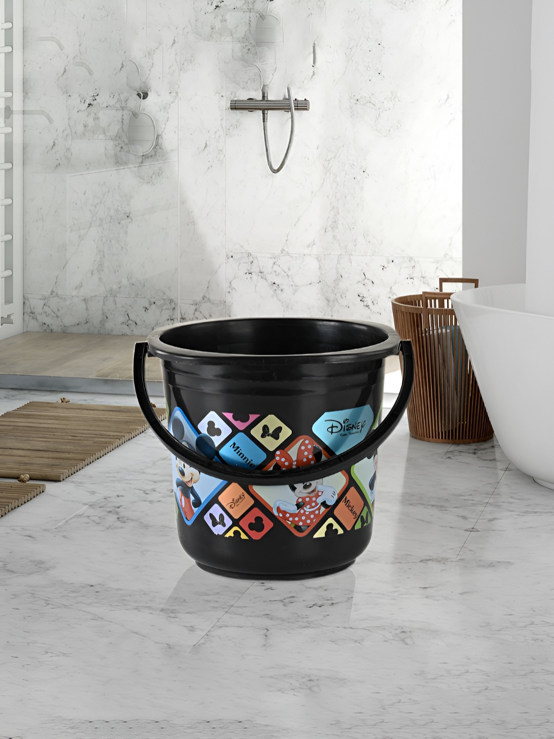 

Kuber Industries Cream-Coloured & Blue 3 piece Abstract Plastic Bath Accessories Set