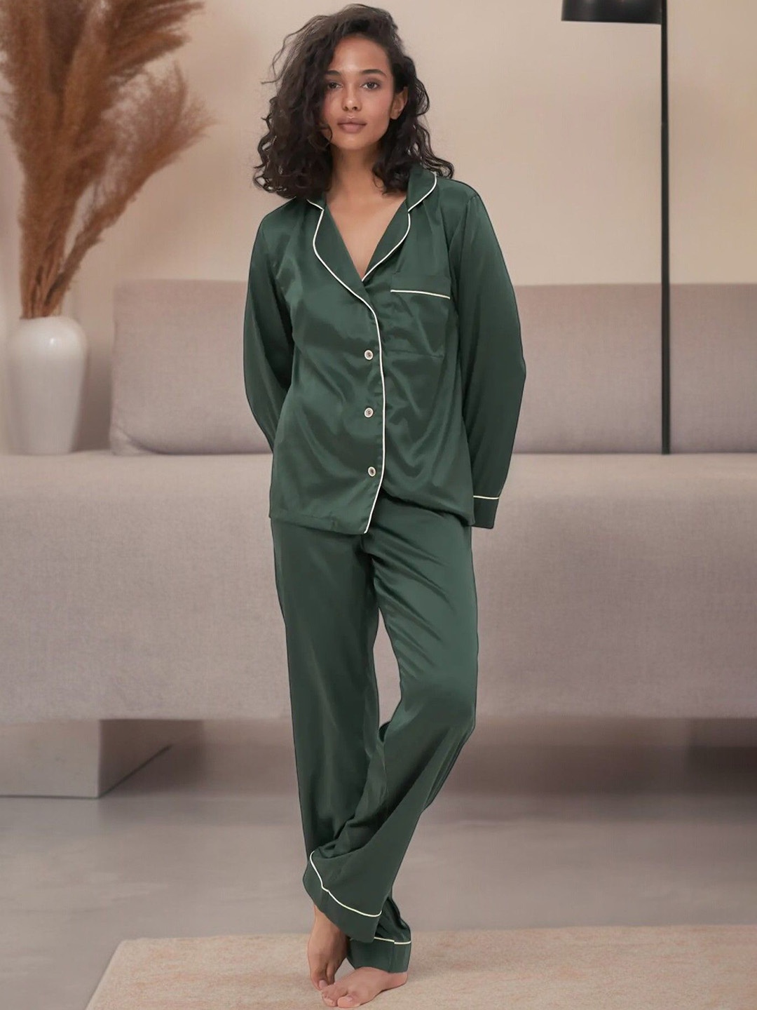 

Bella Babe by SK Women Night suit, Green