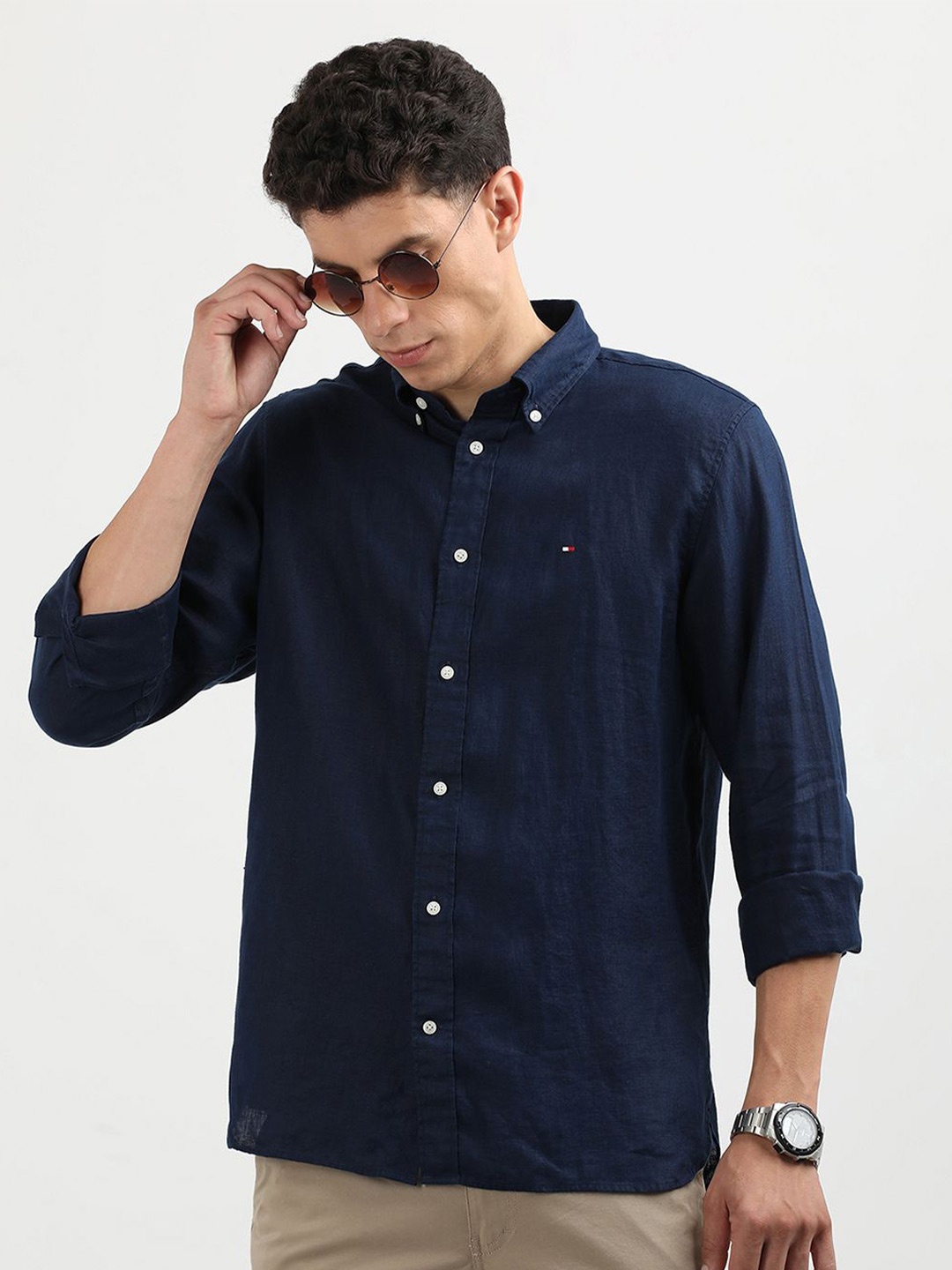 

Tommy Hilfiger Men Opaque Casual Shirt, Blue