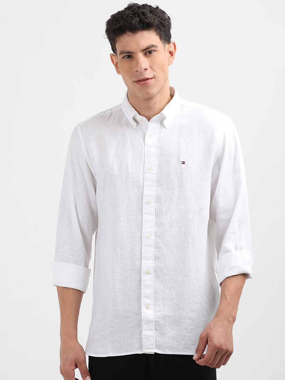

Tommy Hilfiger Men Opaque Casual Shirt, White