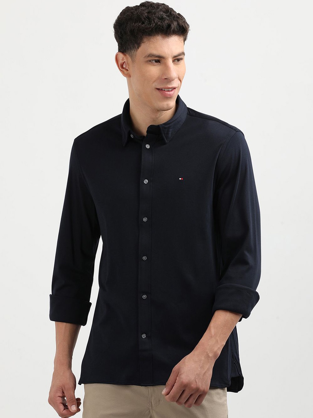 

Tommy Hilfiger Men Opaque Casual Shirt, Blue