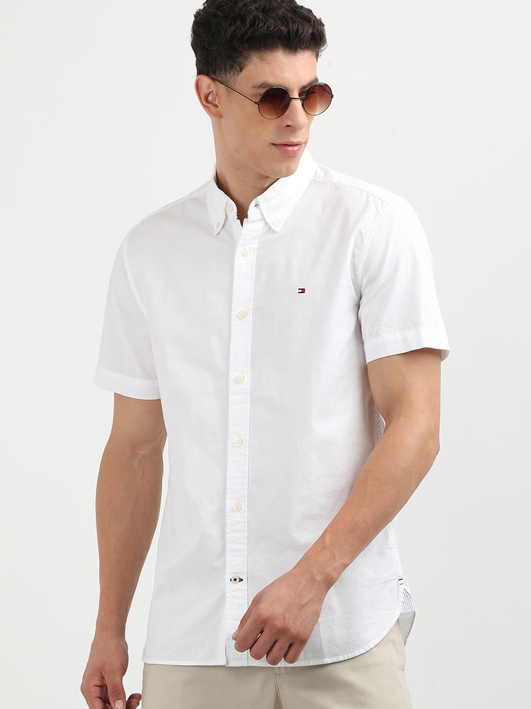 

Tommy Hilfiger Men Opaque Casual Shirt, White