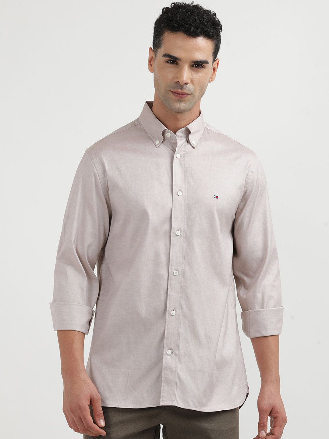 

Tommy Hilfiger Men Opaque Casual Shirt, Brown