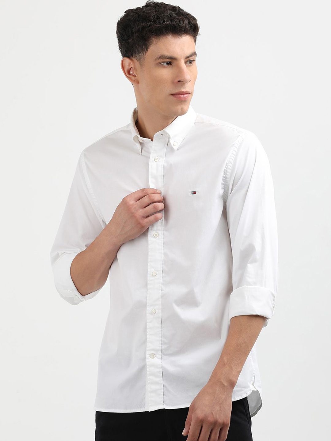 

Tommy Hilfiger Men Opaque Casual Shirt, White