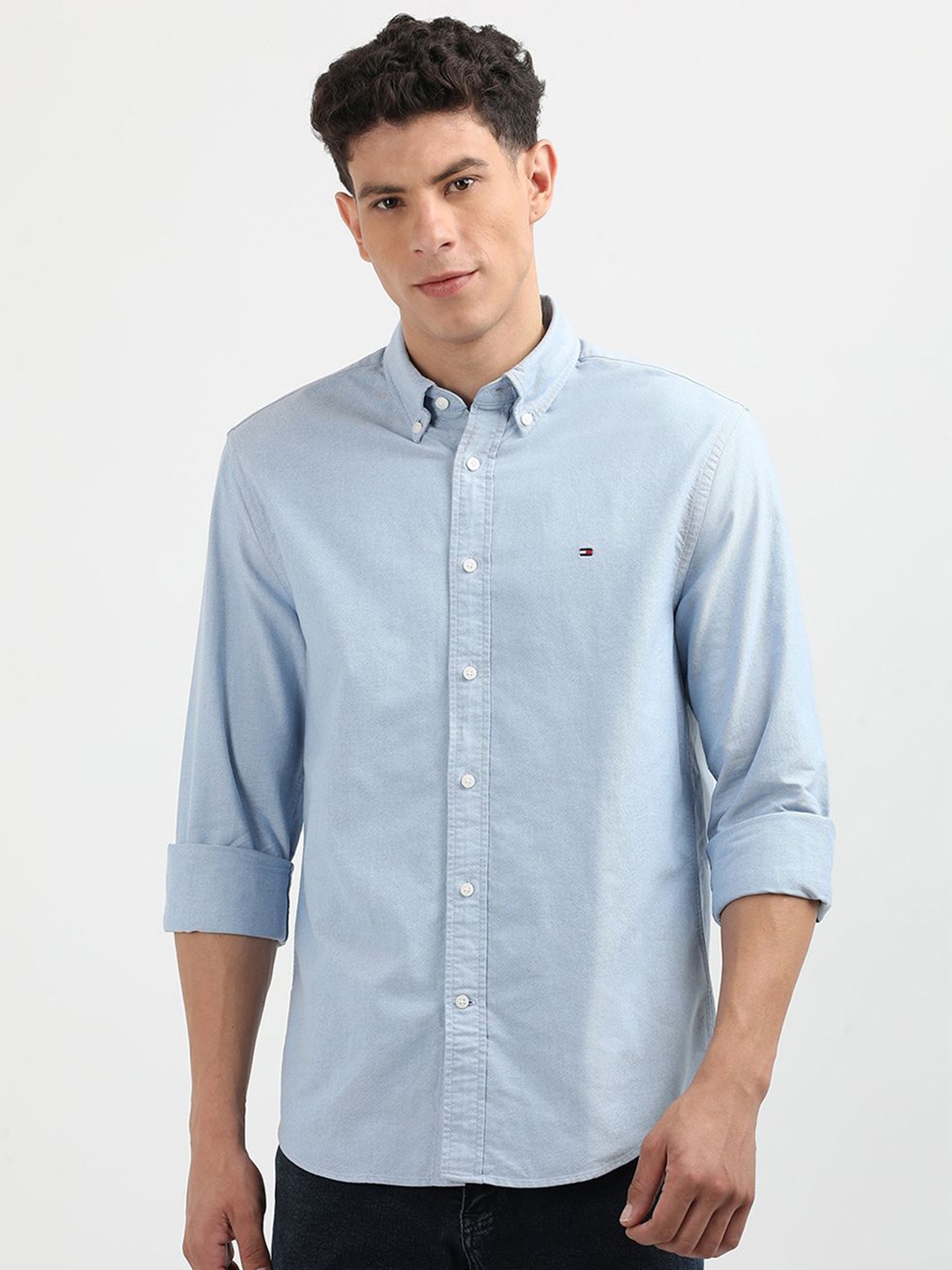 

Tommy Hilfiger Men Opaque Casual Shirt, Blue