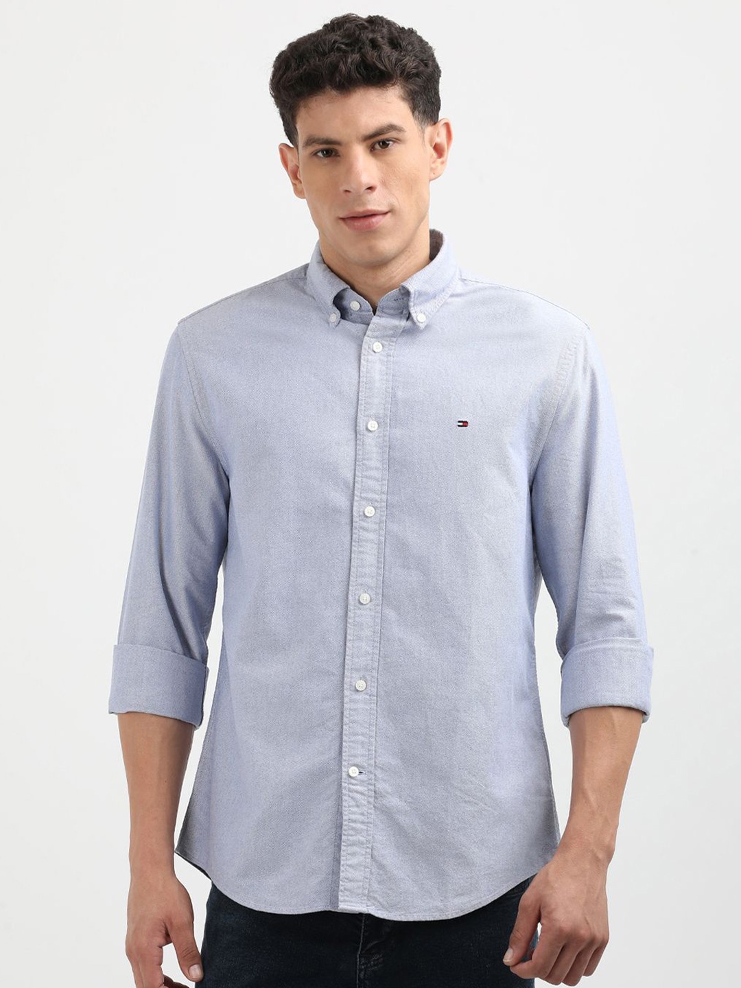 

Tommy Hilfiger Men Opaque Casual Shirt, Blue