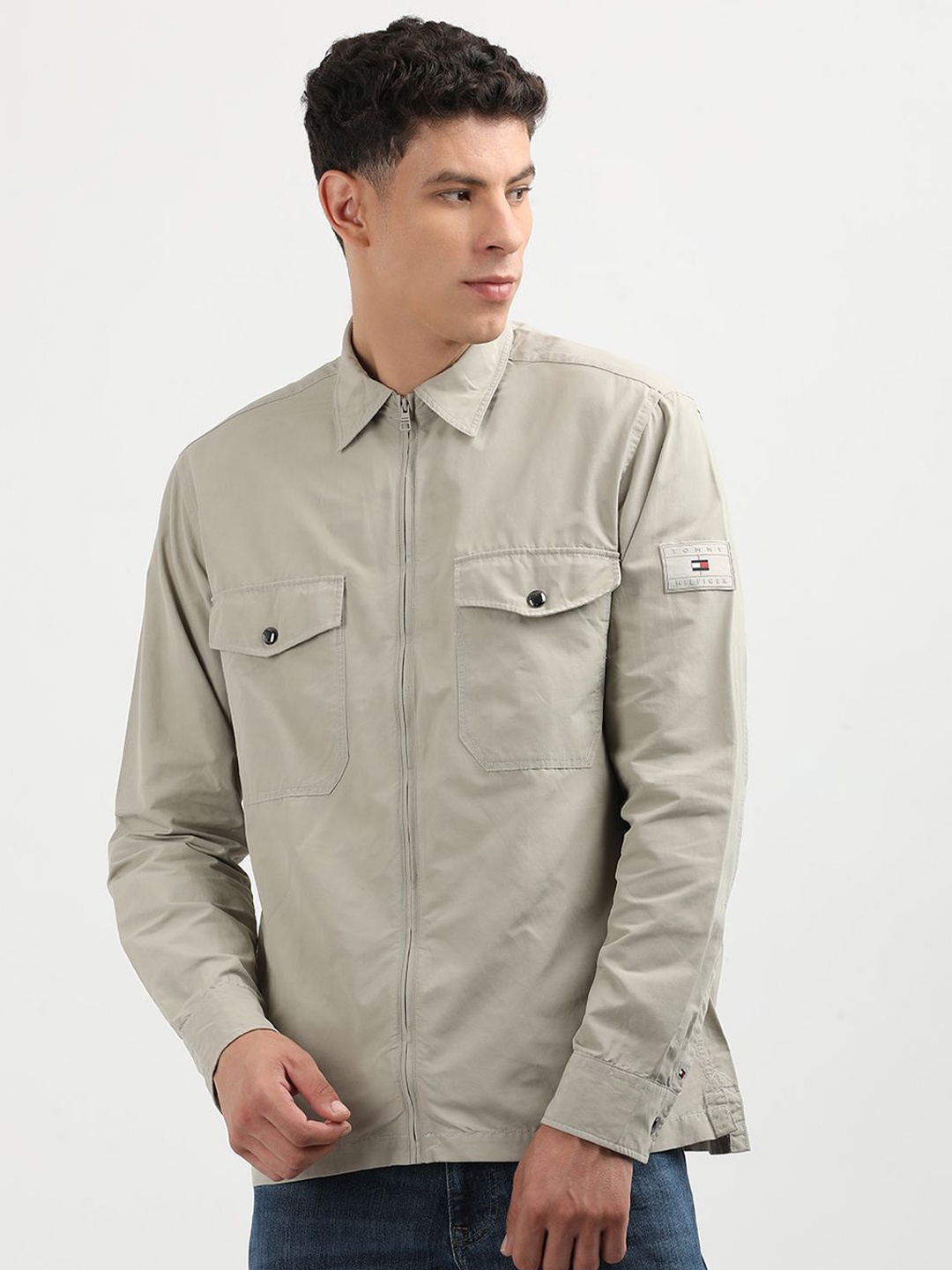 

Tommy Hilfiger Men Opaque Casual Shirt, Beige