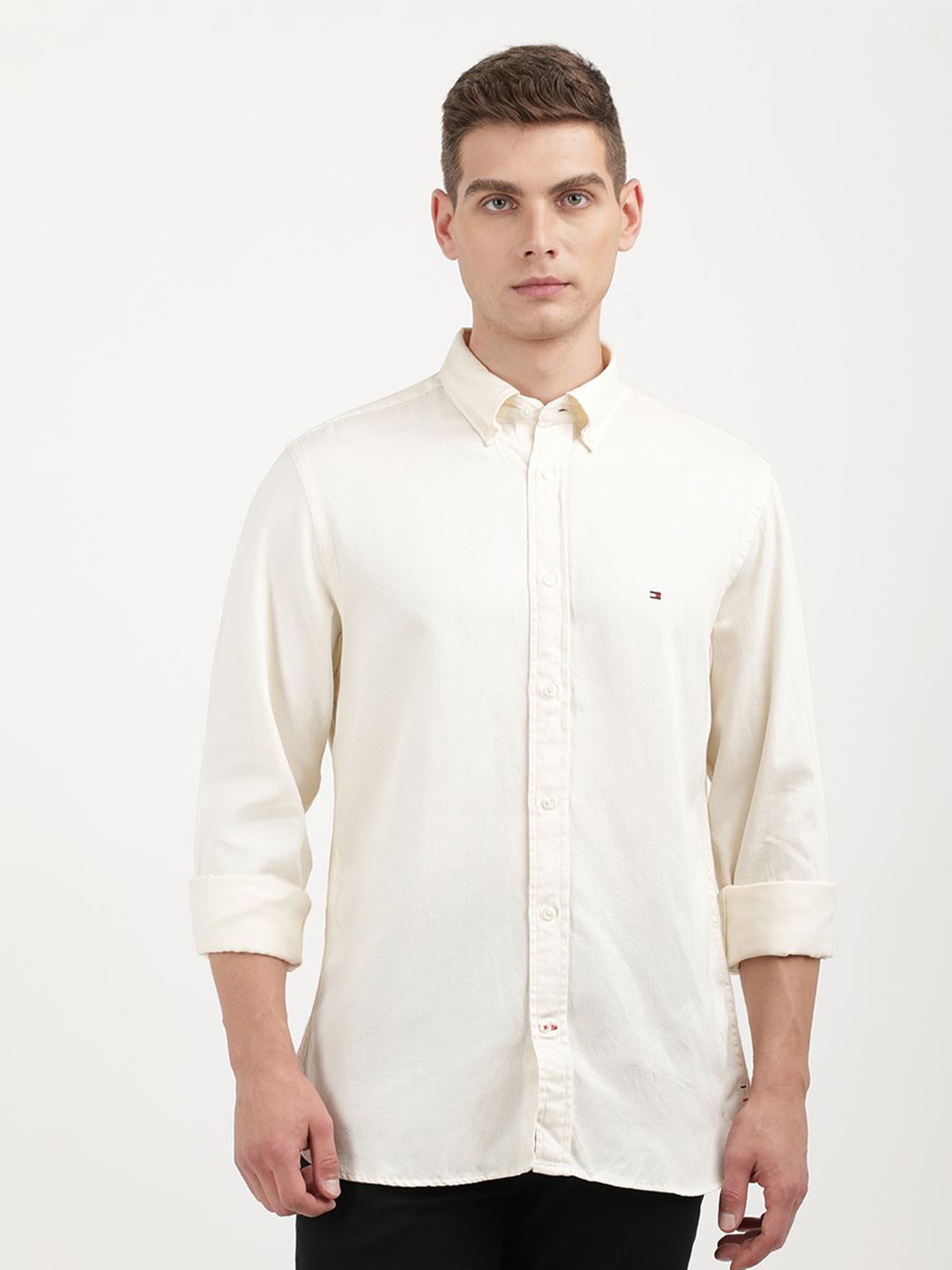 

Tommy Hilfiger Men Opaque Casual Shirt, Beige